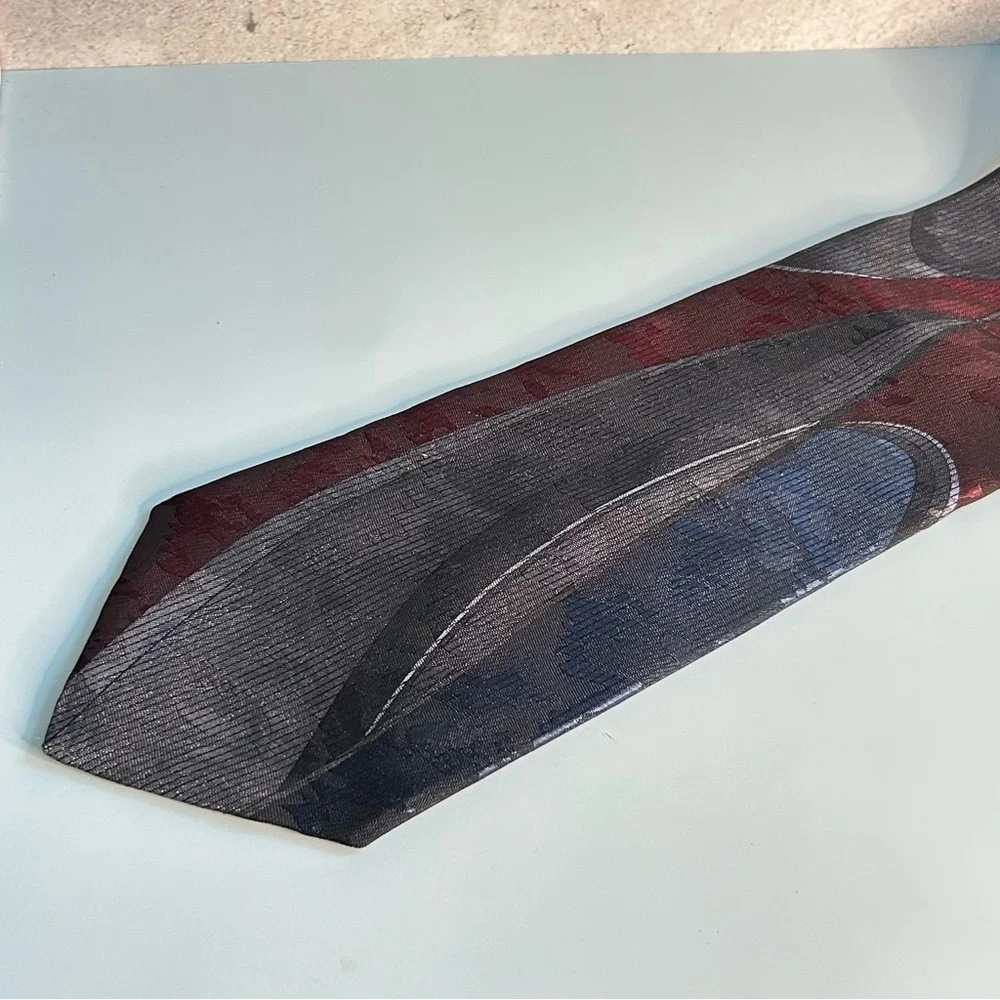 Puritan Black Blue and Red Patterned 60” Tie